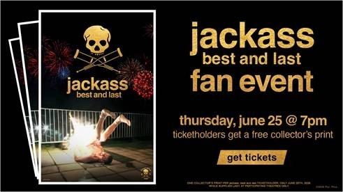 Film backdrop for jackass: best and last Fan Event